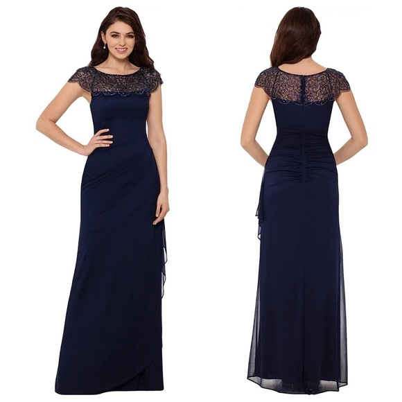 DJ-JAZ | Long Sheer Matte Jersey with Bead Top NWT - Picture 1 of 5